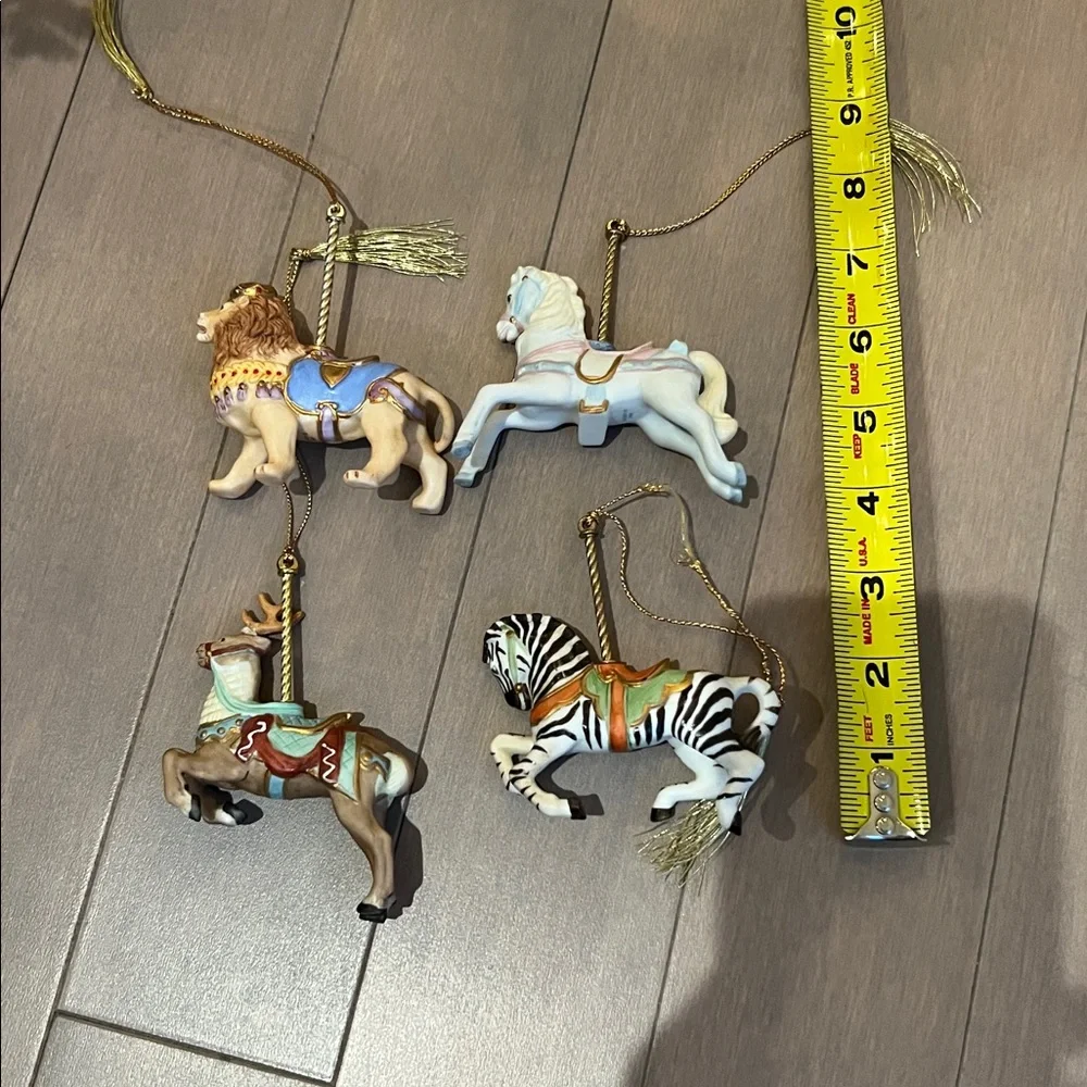 Lenox Christmas Carousel Animal Collection - Lion, Zebra, Reindeer and Horse - Picture 15 of 15